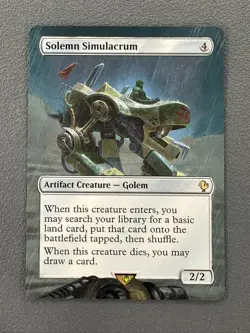 Solemn Simulacrum MTG Final Fantasy Commander Hand Painted Extended Altered Art - Image 1