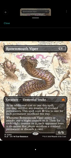 Rottenmouth Viper (Borderless) Bloomburrow Regular - Image 1