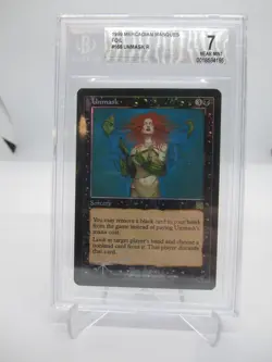 Unmask - Foil Magic mtg Mercadian Masques BGS Graded 7 - Image 1