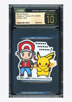 Pokemon CGC 10 Red & Pikachu B-Side Label 2018 Pokemon Trainers Pt.1 Japanese - Image 1