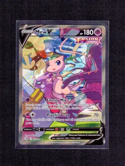 2021 Pokemon SWSH08 Fusion Strike MEW V #251 Alternate Full Art Ultra Rare Holo - Image 1