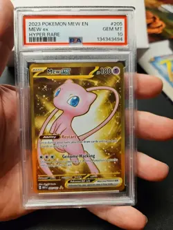 2023 POKEMON MEW EN-151 #205 MEW ex HYPER RARE PSA 10 - Image 1