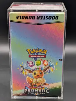 Pokemon TCG S&V Prismatic Evolutions Booster Bundle Display Case w/Acrylic Case - Image 1