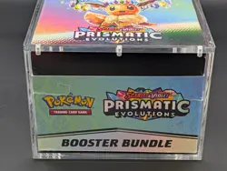 Pokemon TCG S&V Prismatic Evolutions Booster Bundle Display Case w/Acrylic Case - Image 5