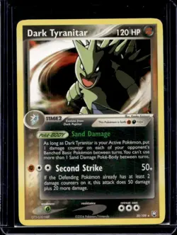 2004 Pokemon EX Team Rocket Returns Dark Tyranitar #20/109 - Image 1