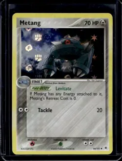 2004 Pokemon EX Hidden Legends Metang Reverse Holo #44/101 - Image 1