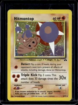2001 Pokemon Neo Discovery Hitmontop Holo #3/75 - Image 1