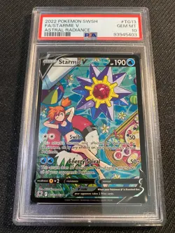 PSA 10 GEM MINT Starmie V TG13 Astral Radiance Full Art Pokemon Card - Image 1