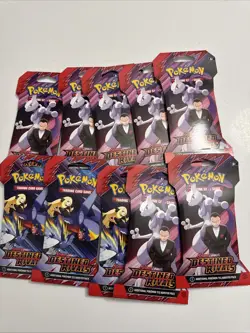 POKEMON TCG Destined Rivals Sleeved Booster Packs X 10 Lot - Image 1