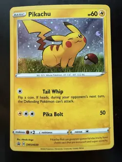 Pokemon Pikachu SWSH039 Black Star Cosmos Holo Promo (NM) - Image 1