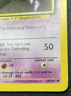 Pokemon Haunter 29/102 Base Set Non-Holo NM / LP - Image 5