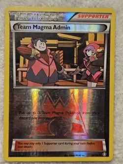 Pokemon Team Magma Admin 29/34 XY: Double Crisis Reverse Holo MP/LP - Image 1