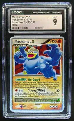 2008 Pokemon Diamond & Pearl Stormfront Machamp LV.X Holo #98/100 CGC 9 - Image 1