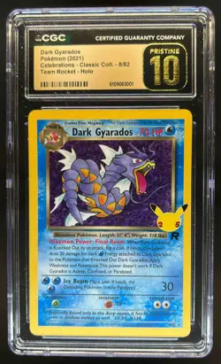 2021 Pokemon SWSH Celebrations Dark Gyarados Classic Holo #8/82 CGC 10 Pristine - Image 1