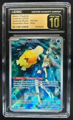 2025 Pokemon SV Destined Rivals Misty's Psyduck #193/182 CGC 10 Pristine - Image 1