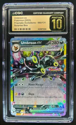 2025 Pokemon SV Prismatic Evolutions Umbreon ex Promos #060/131 CGC 10 Pristine - Image 1
