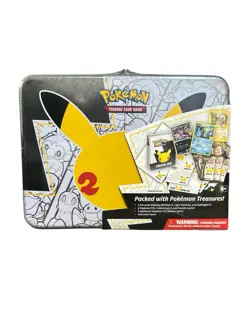 NEW SEALED Pokemon 25th Anniversary Celebrations Treasure Chest Lunchbox Tin - Image 1