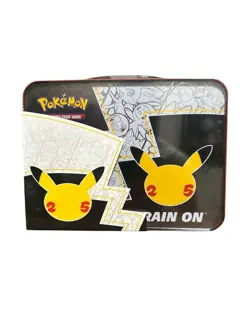 NEW SEALED Pokemon 25th Anniversary Celebrations Treasure Chest Lunchbox Tin - Image 2