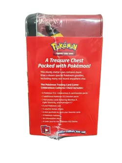 NEW SEALED Pokemon 25th Anniversary Celebrations Treasure Chest Lunchbox Tin - Image 3