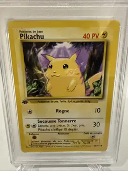 1999 Pokemon 1st Edition French Pikachu PSA 6 EXMT - Image 2