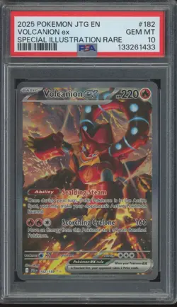 2025 Pokemon Journey Together Illustration Rare Volcanion ex Gem Mint PSA 10 - Image 1