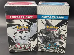2x Pokemon SV10.5 Black Bolt White Flare Sealed Booster Bundle Display Case - Image 1