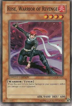 Yugioh! MP Rose, Warrior of Revenge - CSOC-ENSP1 - Super Rare - Limited Edition - Image 1