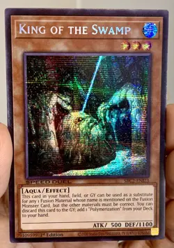 Yugioh King of the Swamp SBC2-ENI23 Prismatic Secret Rare 1st Ed NM/VLP w/Track - Image 1