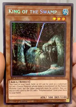 Yugioh King of the Swamp SBC2-ENI23 Prismatic Secret Rare 1st Ed NM/VLP w/Track - Image 2