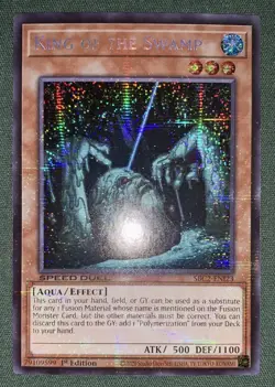Yugioh King of the Swamp SBC2-ENI23 Prismatic Secret Rare 1st Ed NM/VLP w/Track - Image 3