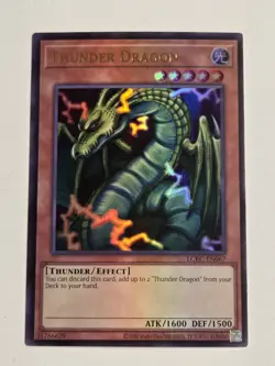 Thunder Dragon LCKC-EN067 Ultra Rare Yugioh Legendary Collection Kaiba Mint - Image 1