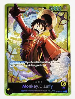 One Piece - ST29 Starter Deck - Monkey.D.Luffy 001 Leader Gold Foil Promo SP 🔥 - Image 1
