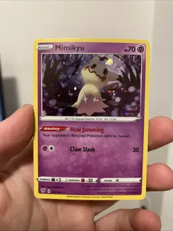 Mimikyu 081/189 Cosmos Holo Rare Sword & Shield Darkness Ablaze Pokemon Card - Image 1