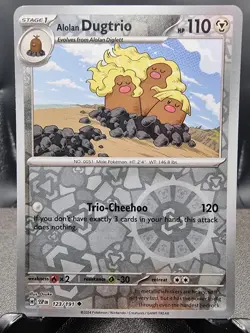 Alolan Dugtrio 123/191 Reverse Holo Surging Sparks SSP Pokemon Card NM - Image 1