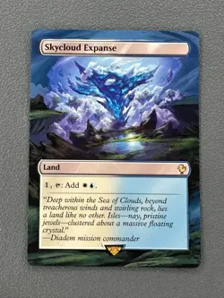 Skycloud Expanse MTG Final Fantasy Commander Hand Painted Borderless Altered Art - Image 1