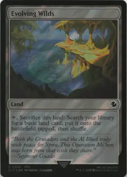 Evolving Wilds (Surge Foil) - FOIL - C Commander: FINAL FANTASY 389 - MTG - Image 1