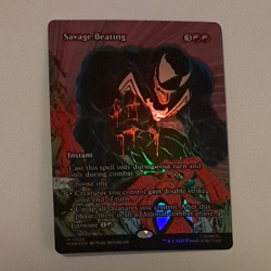 Savage Beating FOIL Comic Poster NM Marvel Spiderman MTG MAGIC THE GATHERING - Image 1