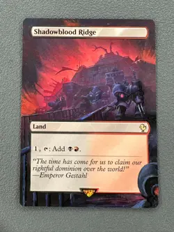 Shadowblood Ridge MTG Final Fantasy Commander Hand Painted Extended Altered Art - Image 1