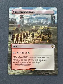 Sunscorched Divide MTG Final Fantasy Commander Hand Painted Extended Altered Art - Image 1