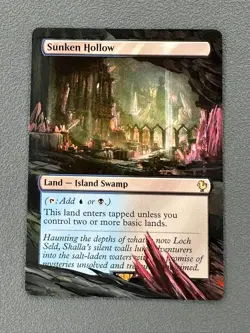 Sunken Hollow MTG Final Fantasy Commander Hand Painted Extended Full Altered Art - Image 1