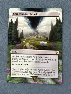 Shineshadow Snarl MTG Final Fantasy Commander Hand Painted Extended Altered Art - Image 1