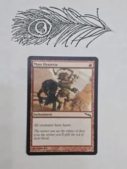Mass Hysteria X1 Mirrodin Regular Non Foil Mtg Magic The Gathering - Image 1