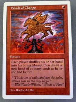 Winds of Change 5th Edition MTG-Never Played NM-Vintage Magic the Gathering - Image 1