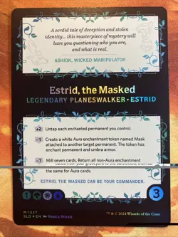 MTG Foil Reversible Showcase Estrid, the Masked SLD: The Fairest Drop of All! - Image 2