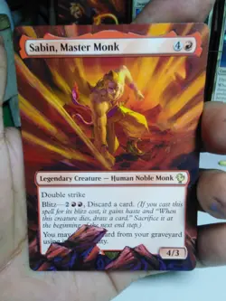 Sabin, Master Monk MTG Final Fantasy Commander Hand Painted Extended Altered Art - Image 2