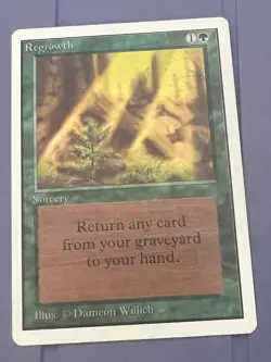 Magic the Gathering MTG Unlimited Regrowth NM- (Beta Bob) - Image 1