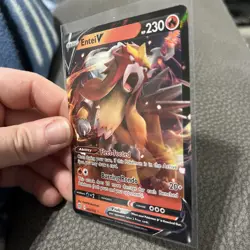 Entei V 022/172 Pokemon Brilliant Stars Sword & Shield Ultra Rare Card NM - Image 3