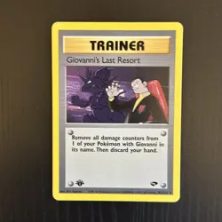 Giovanni's Last Restort 105/132 Pokemon TCG Gym Challenge 1st Edition - Image 1