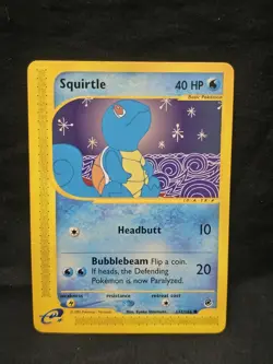 Pokemon Squirtle Expedition Base Set 132/165 Regular 2002 Kyoko Umemoto 40 HP - Image 1