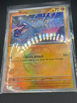 Riolu (Master Ball Pattern) - 050/131 - Common - Reverse Holo NM-Mint Pokemon - Image 2